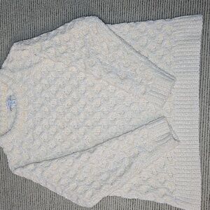 TOPSHOP Knitted Chenille Honeycomb Sweater Ivory - XS